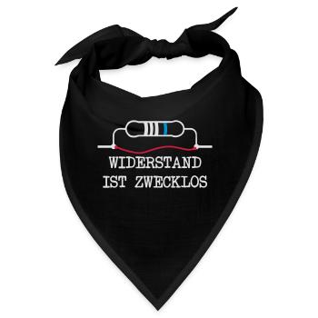 Widerstand ist zwecklos - Bandana - Schwarz - Vorne