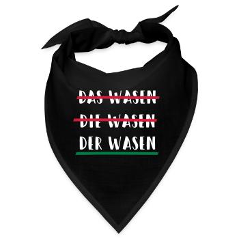 das die oder der Cannstatter Wasen Geschenk - Bandana - Schwarz - Vorne