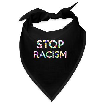 Stoppt Rassismus Hände - Bandana - Schwarz - Vorne