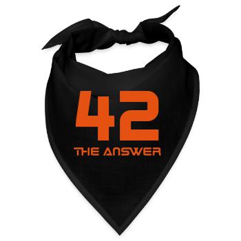 42, die Antwort Galaxis Science Fiction UFO Rakete - Bandana - Schwarz - Vorne