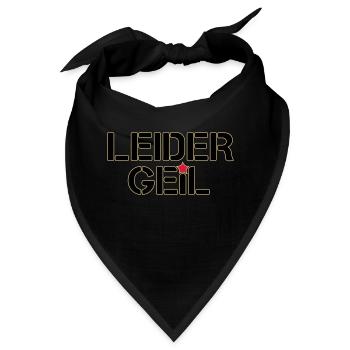 Leider Geil - Bandana - Schwarz - Vorne