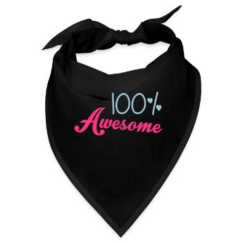 100% Awesome - Bandana - Schwarz - Vorne