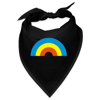 Regenbogen - Bandana - Schwarz - Vorne