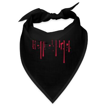 Blut Tropfen - Bandana - Schwarz - Vorne