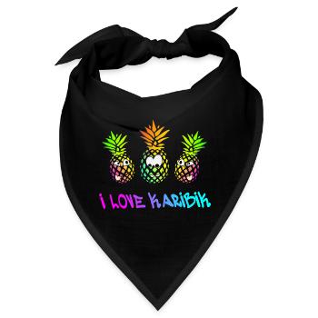 Urlaub Karibik - Bandana - Schwarz - Vorne