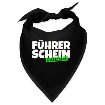 Führerschein bestanden - Bandana - Schwarz - Vorne