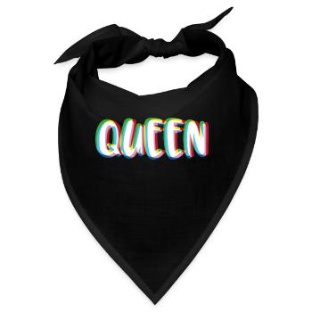 King - Queen Partnerlook - Bandana - Schwarz - Vorne