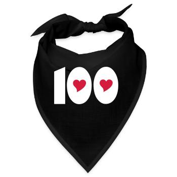 ★ Nummer Hundert 100-Best Jersy Number & Best Age ★ - Bandana - Schwarz - Vorne