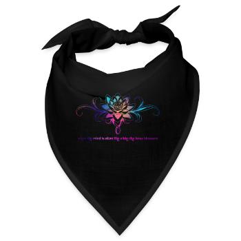Lotus Blume - Bandana - Schwarz - Vorne