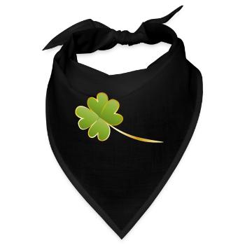 vierblättriges kleeblatt - Bandana - Schwarz - Vorne