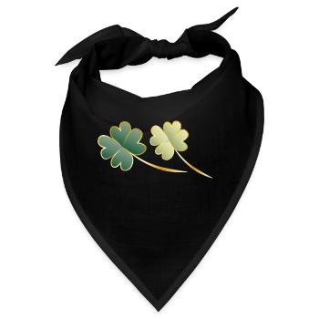 glücksklee glück - Bandana - Schwarz - Vorne
