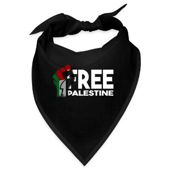 free palestine - Bandana - Schwarz - Vorne