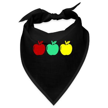 äpfel - Bandana - Schwarz - Vorne