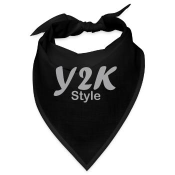 Y2k style 2000er Jahre - Bandana - Schwarz - Vorne
