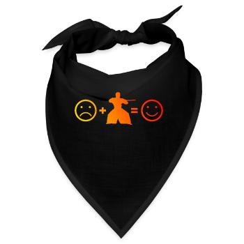 Aikidoka Herren Jungen - Lustiges Aikido - Bandana - Schwarz - Vorne