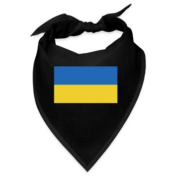 Ukraine Flagge - Bandana - Schwarz - Vorne