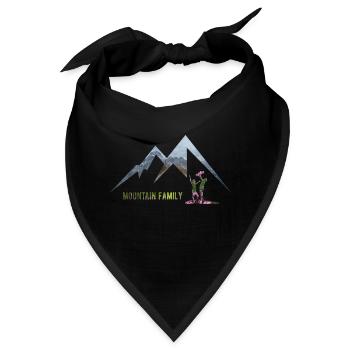 Bergfamilie - Bandana - Schwarz - Vorne