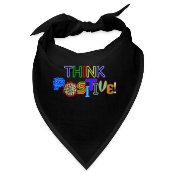 Think positive! - Bandana - Schwarz - Vorne
