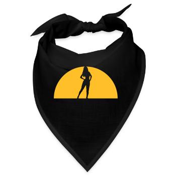 Abendsonne Frau Sexy - Bandana - Schwarz - Vorne
