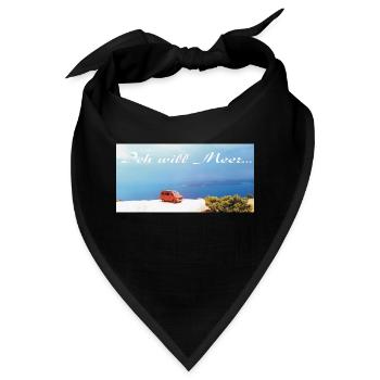 Ich will Meer - Bandana - Schwarz - Vorne