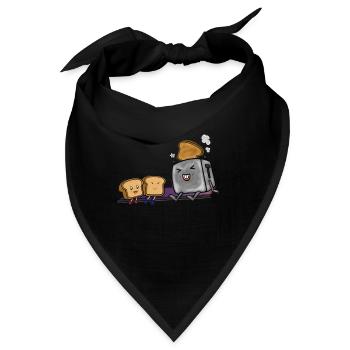 Kawaii Toast - Bandana - Schwarz - Vorne