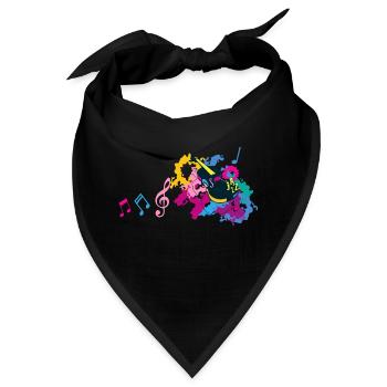Violinmusik Note CLE Sol Fantasy - Bandana - Schwarz - Vorne