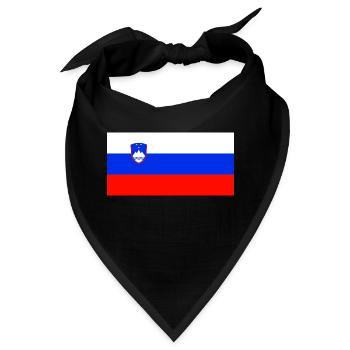 Flagge Sloweniens - Bandana - Schwarz - Vorne