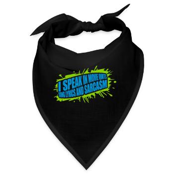 speak lyrics and sarcasm - Bandana - Schwarz - Vorne