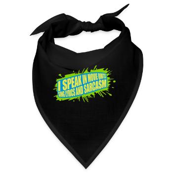 speak lyrics and sarcasm - Bandana - Schwarz - Vorne
