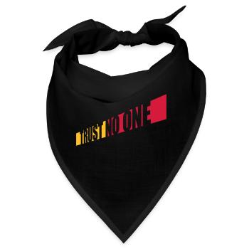 trust no one Zitat - Bandana - Schwarz - Vorne