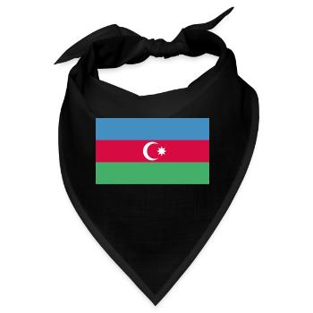 Aserbaidschans Flagge WM EM - Bandana - Schwarz - Vorne