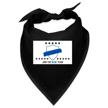 JOIN THE BLUE TEAM // WHITE VERSION - Bandana - Schwarz - Vorne
