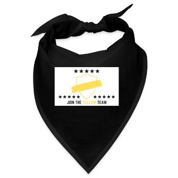JOIN THE YELLOW TEAM // WHITE VERSION - Bandana - Schwarz - Vorne