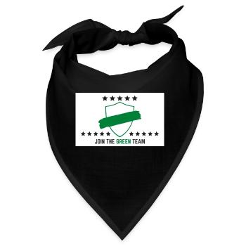 JOIN THE GREEN TEAM // WHITE VERSION - Bandana - Schwarz - Vorne