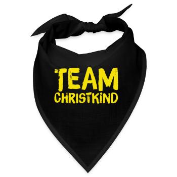 TEAM CHRISTKIND. Weihnachten Merry Christmas X-Mas - Bandana - Schwarz - Vorne