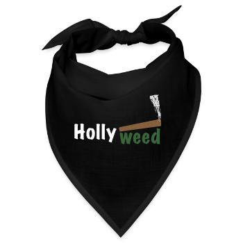 HollyWeed white - Bandana - Schwarz - Vorne