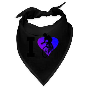 Rennradfahrer Rennradfahren Rennrad Damen - Bandana - Schwarz - Vorne