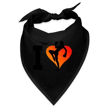 Kickbox Boxing Kickboxer Kickboxen Boxen - Bandana - Schwarz - Vorne