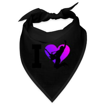akustische gitarre Gitarre Guitar Damen - Bandana - Schwarz - Vorne