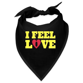 Ich fühle Liebe - Bandana - Schwarz - Vorne
