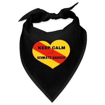 Keep calm and schwätz Badisch - Bandana - Schwarz - Vorne