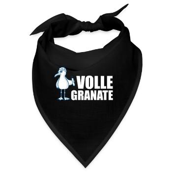 Coole Möwe = volle Granate - Bandana - Schwarz - Vorne