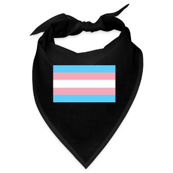 Transgender-Pride-Flagge - Bandana - Schwarz - Vorne