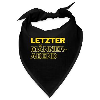 Letzter Männerabend gelb - Bandana - Schwarz - Vorne