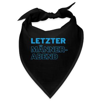 letzter Männerabend blau - Bandana - Schwarz - Vorne