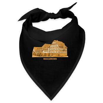 Maulbronn Abtei Kloster Fachwerk Baden-Württemberg - Bandana - Schwarz - Vorne