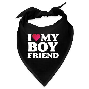 Ich liebe meinen Freund - Bandana - Schwarz - Vorne