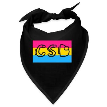 pansexuell pride csd - Bandana - Schwarz - Vorne