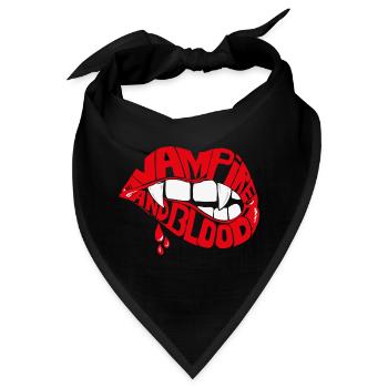 Vampirlippe - Bandana - Schwarz - Vorne