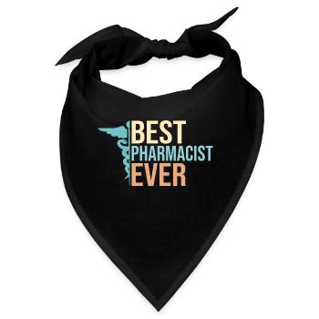 Best Pharmacist Ever Pharmacy Technician - Bandana - Schwarz - Vorne